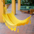 Cotton hammock, 'Fresh Air in Yellow' (single) - Hand Woven Yellow Cotton Hammock from Nicaragua (Single)