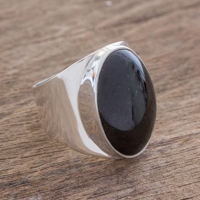 Jade cocktail ring, Truth and Life in Black