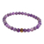 Amethyst beaded stretch bracelet, 'Rain of Purple' - Amethyst and Pinewood Beaded Stretch Bracelet from Guatemala (image 2c) thumbail