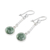 Jade dangle earrings, 'Drops of Hope' - Sterling Silver Green Jade Dangle Earrings from Guatemala (image 2c) thumbail