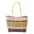 Recycled plastic tote, 'Pleasing Combination' - Recycled Plastic Tote in Cornsilk and Purple (image 2d) thumbail