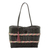 Recycled plastic tote, 'Rainbow in the Dark' - Handwoven Recycled Plastic Tote in Black from Guatemala