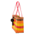 Handwoven tote, 'Sunny Picnic' - Handwoven Eco Friendly Orange-Red-Yellow Tote from Guatemala
