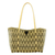 Handwoven tote, 'Delightful Day in Black' - Handwoven Tote in Black and Pale Yellow from Guatemala thumbail
