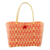 Handwoven tote, 'Delightful Day in Strawberry' - Handwoven Tote in Strawberry Red and Cornsilk thumbail