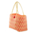 Handwoven tote, 'Delightful Day in Strawberry' - Handwoven Tote in Strawberry Red and Cornsilk (image 2b) thumbail