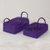 Handwoven baskets, 'Home Warmth in Regal Purple' (pair) - Two Recycled Handwoven Baskets in Purple from Guatemala (image 2b) thumbail