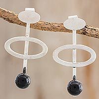 Jade drop earrings,