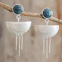 Jade dangle earrings,