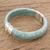 Jade bangle bracelet, 'Verdant Moon in Light Green' - Jade Bangle Bracelet in Light Green from Guatemala (image 2b) thumbail
