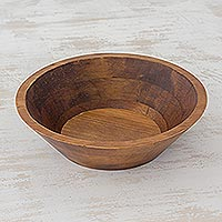 Wood decorative bowl, 'Wooden Beauty' - Alder Wood Decorative Bowl from Guatemala