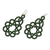 Dangle earrings, 'Beauty of the Forest' - Hand-Tatted Dangle Earrings in Green from Guatemala