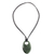 Jade pendant necklace, 'Mayan Ellipse' - Adjustable Jade Pendant Necklace from Guatemala thumbail