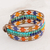 Lapis lazuli beaded wristband bracelet, 'Traditions of My Country' - Colorful Glass Wristband Bracelet from Guatemala (image 2b) thumbail