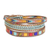 Glass beaded wrap bracelet, 'Country Market' - Multicolored Glass Beaded Wrap Bracelet from Guatemala thumbail