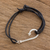 Sterling silver pendant bracelet, 'Binding Fish Hook' - Sterling Silver Fish Hook Pendant Bracelet from Guatemala thumbail