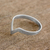 Sterling silver band ring, 'Beauty and Sensibility' - Sterling Silver Pointed Band Ring from Guatemala (image 2b) thumbail