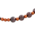 Garnet and aventurine beaded stretch anklet, 'Earthen Combination' - Garnet and Aventurine Beaded Anklet from Guatemala (image 2d) thumbail