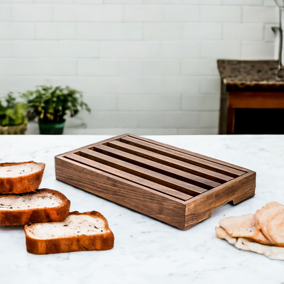 Tabla de pan de madera - Tabla de pan y salvamanteles de madera de aliso de Guatemala