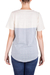 Natural cotton top, 'Cloud Whisper' - Natural Cotton and Recycled Denim Pullover Top for Women (image 2c) thumbail