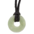 Jade pendant necklace, 'Circle of Love in Apple Green' - Apple Green Circular Jade Pendant Necklace from Guatemala thumbail
