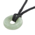 Jade pendant necklace, 'Circle of Love in Apple Green' - Apple Green Circular Jade Pendant Necklace from Guatemala (image 2d) thumbail