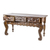 Wood console table, 'Floral Banquet' - Handcrafted Wood Console Table from Guatemala