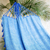 Cotton hammock, 'Over the Waves' (single) - Handwoven Cotton Single Hammock in Azure from Guatemala (image 2b) thumbail