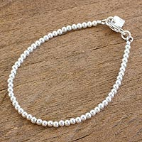 Featured review for Sterling silver beaded bracelet, Vibrant Beauty