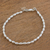 Sterling silver beaded bracelet, 'Peaceful Gleam' - Elegant Sterling Silver Beaded Bracelet from Guatemala thumbail