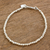 Sterling silver beaded bracelet, 'Gleaming Geometry' - Geometric Sterling Silver Beaded Bracelet from Guatemala thumbail
