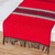 Cotton table runner, 'Trails of Totonicapan in Red' - Black and Red Table Runner Hand Loomed in Cotton thumbail