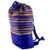 Cotton backpack, 'Expedition in Sapphire' - Striped Cotton Backpack in Sapphire from Guatemala