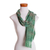 Rayon scarf, 'Sage Green Love' - Green and Purple Handwoven Striped Rayon Scarf (image 2e) thumbail