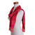 Rayon scarf, 'Aurora Red Love' - Red and Tangerine Rayon Scarf Woven in Guatemala