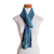 Rayon scarf, 'Smooth Breeze in Blue' - Handwoven Rayon Wrap Scarf in Blue from Guatemala (image 2d) thumbail