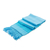 Bufanda de rayón - Bufanda de fibra de rayón azul y turquesa tejida a mano