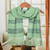 Rayon scarf, 'Mystic Maya Meadows' - Backstrap Loom Handwoven Green Rayon Scarf