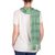 Rayon-Schal - Handgewebter grüner Rayon-Schal mit Rückengurt-Webstuhl