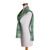 Bufanda de rayón - Bufanda de rayón verde tejida a mano en telar de cintura