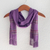 Rayon scarf, 'Mystic Maya Orchids' - Purple Rayon Backstrap Loom Handwoven Scarf thumbail