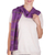 Rayon scarf, 'Mystic Maya Orchids' - Purple Rayon Backstrap Loom Handwoven Scarf (image 2b) thumbail
