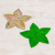 Recycled paper trivets, 'Stellar Beauty in Green' (pair) - Two Star-Shaped Recycled Paper Trivets from Guatemala (image 2b) thumbail