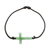 Jade pendant bracelet, 'Maya Faith in Apple Green' - Cross-Shaped Apple Green Jade Bracelet from Guatemala (image 2a) thumbail
