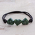 Jade pendant bracelet, 'Maya Love in Green' - Jade Heart Pendant Bracelet in Green from Guatemala thumbail