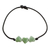 Jade pendant bracelet, 'Maya Love in Light Green' - Jade Heart Pendant Bracelet in Light Green from Guatemala