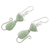 Jade dangle earrings, 'Cats of Love in Light Green' - Jade Cat Dangle Earrings in Light Green from Guatemala