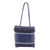 Recycled plastic shoulder bag, 'Picnic Day' - Recycled Plastic Shoulder Bag in Navy from Guatemala (image 2a) thumbail