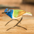 Keramische Figur, 'Jakobiner Kolibri'. - Guatemaltekische handgefertigte jakobinische Kolibri-Tonvogelfigur