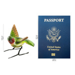 Ceramic figurine, 'Ruby-Throated Hummingbird' - Hand Sculpted Ceramic Ruby-Throated Hummingbird Figurine